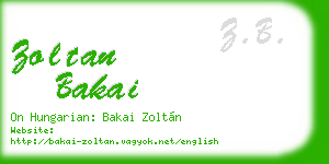 zoltan bakai business card
